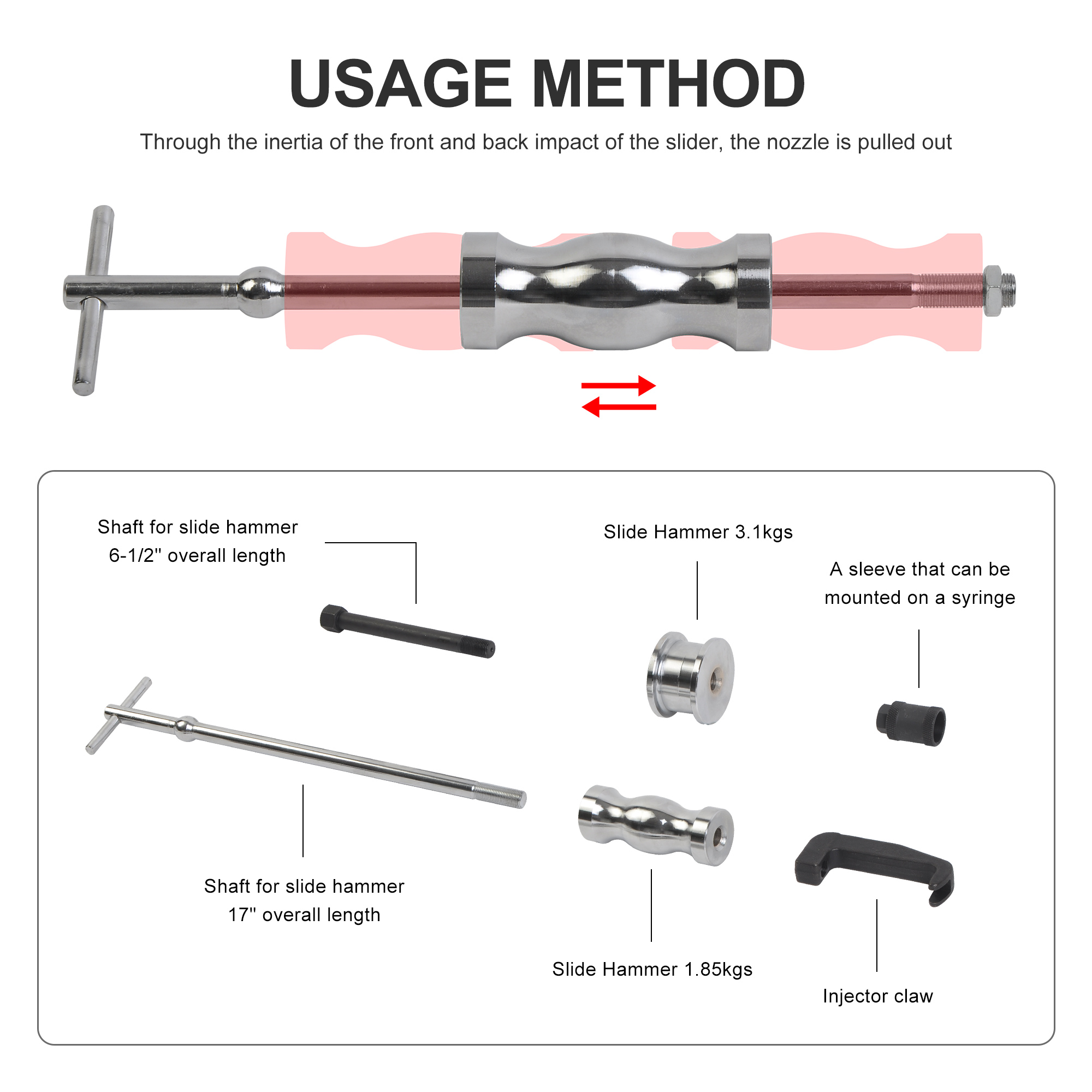 5pc Injector Puller Extractor Set For Benz