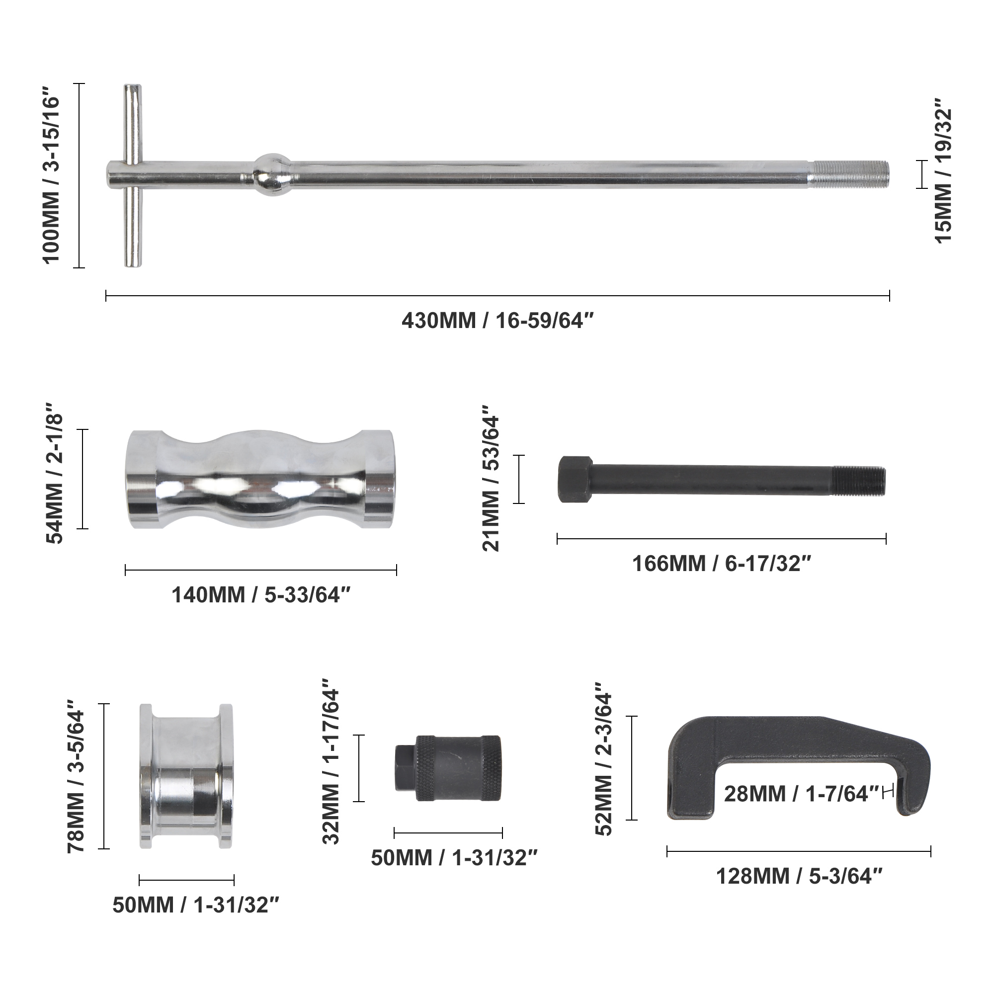 5pc Injector Puller Extractor Set For Benz