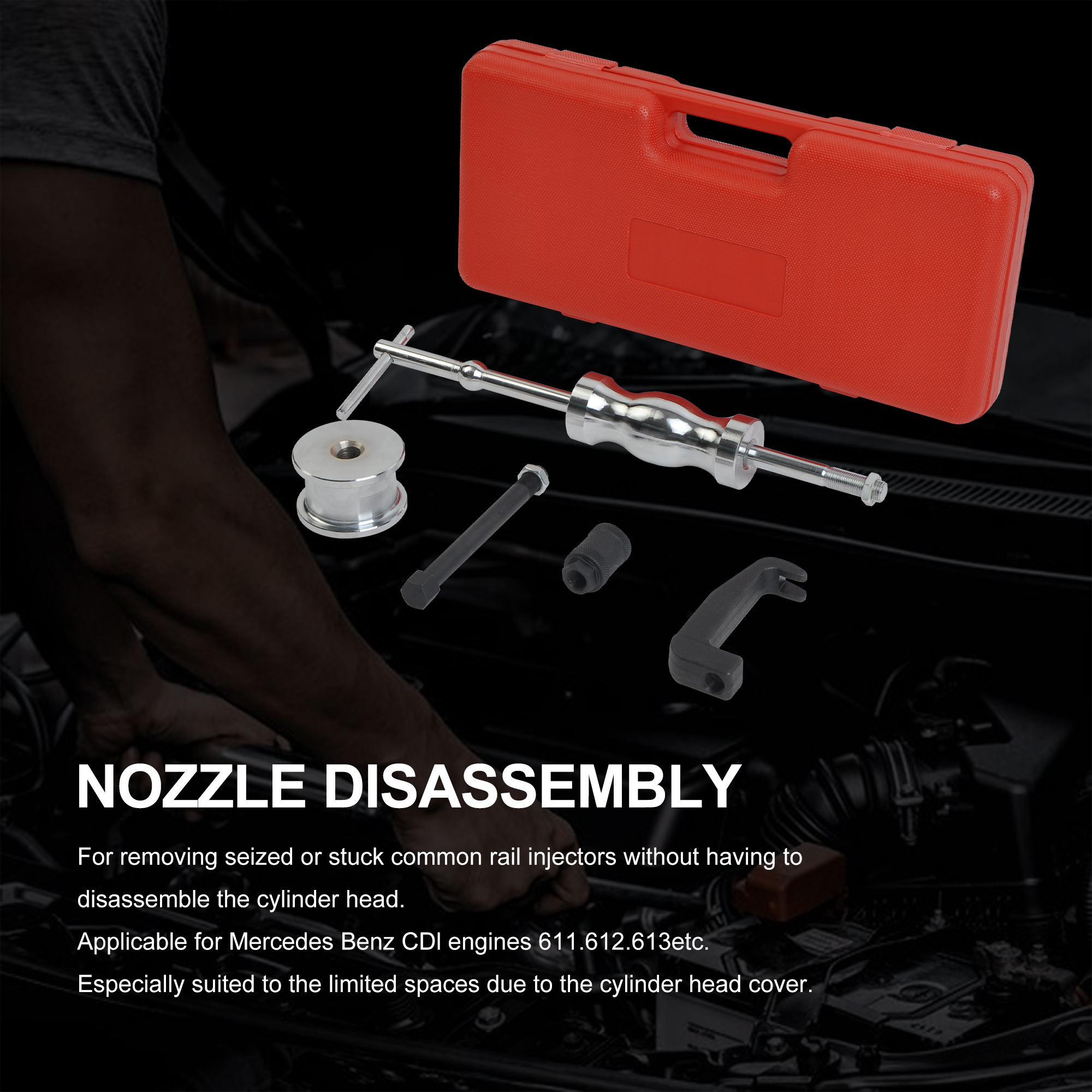 5pc Injector Puller Extractor Set For Benz