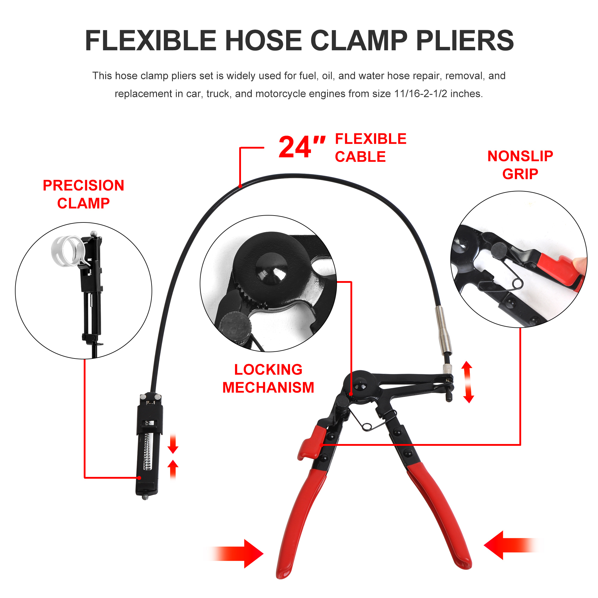 9PCS Hose Clamp Pliers Kit