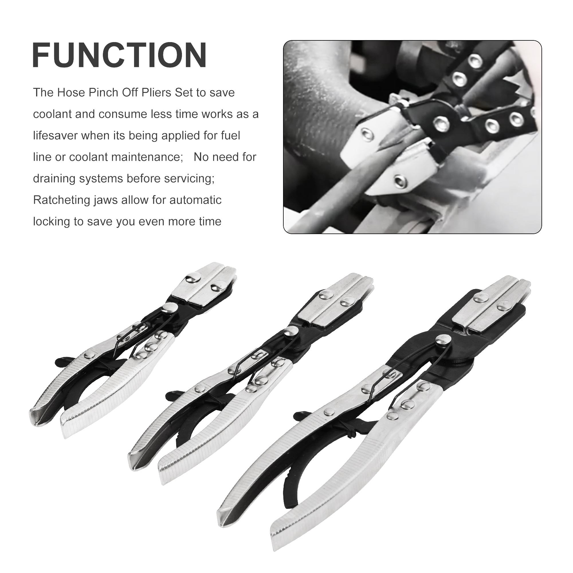 3PCS Hose Pinch-Off Pliers Set