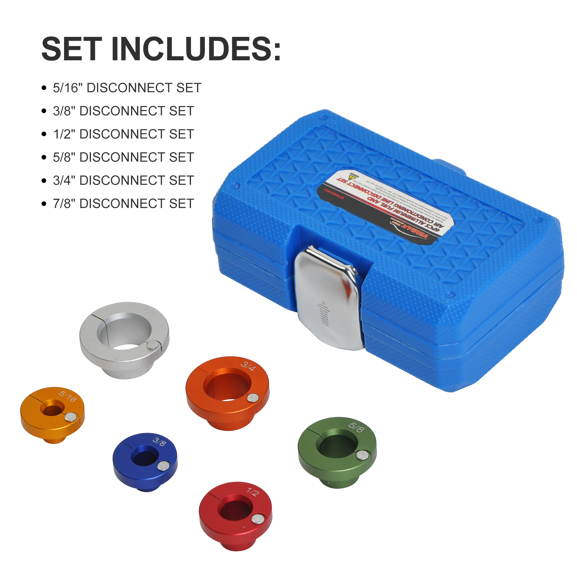 6件铝制燃油和空调管路断开组件