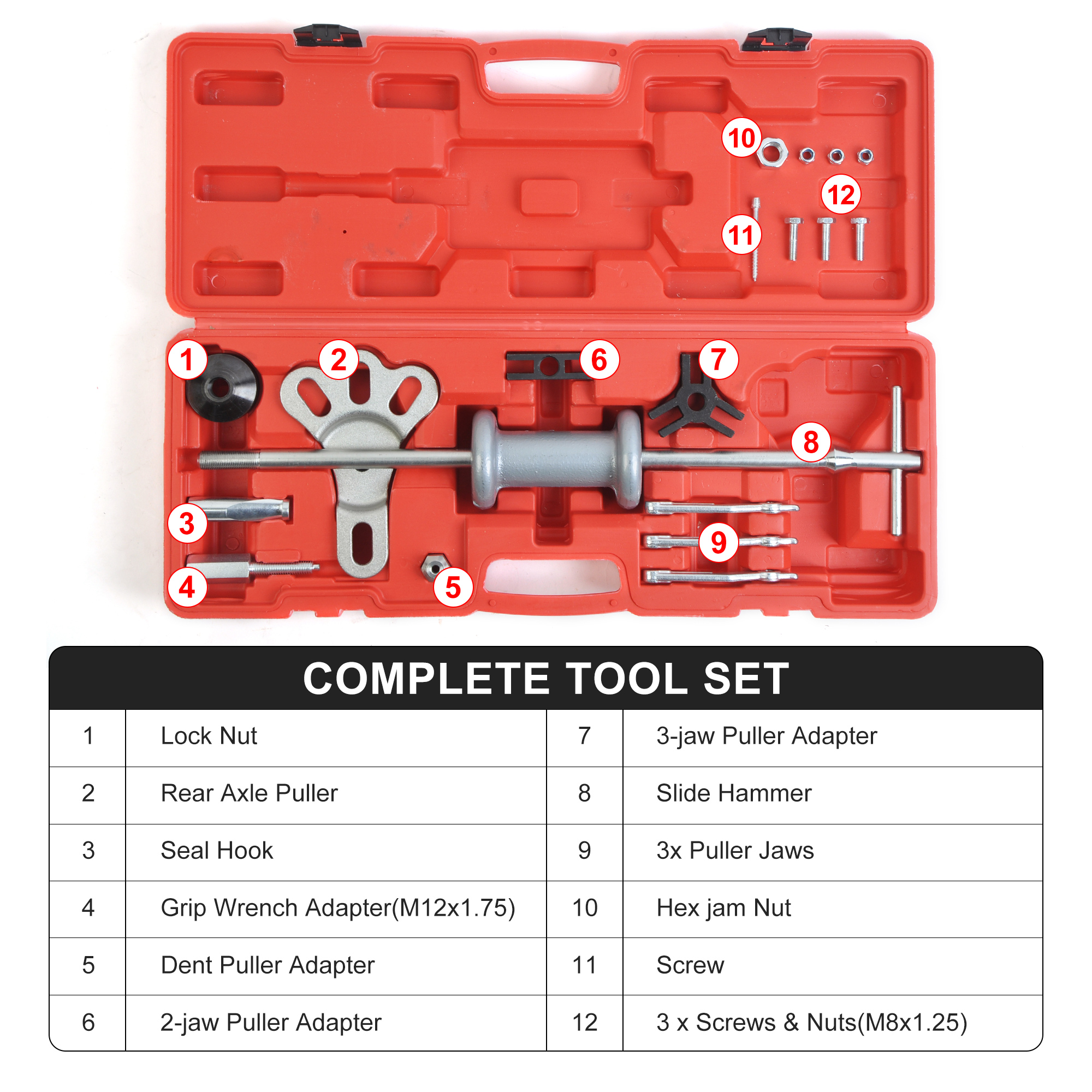 16PCS Slide Hammer/Puller Set