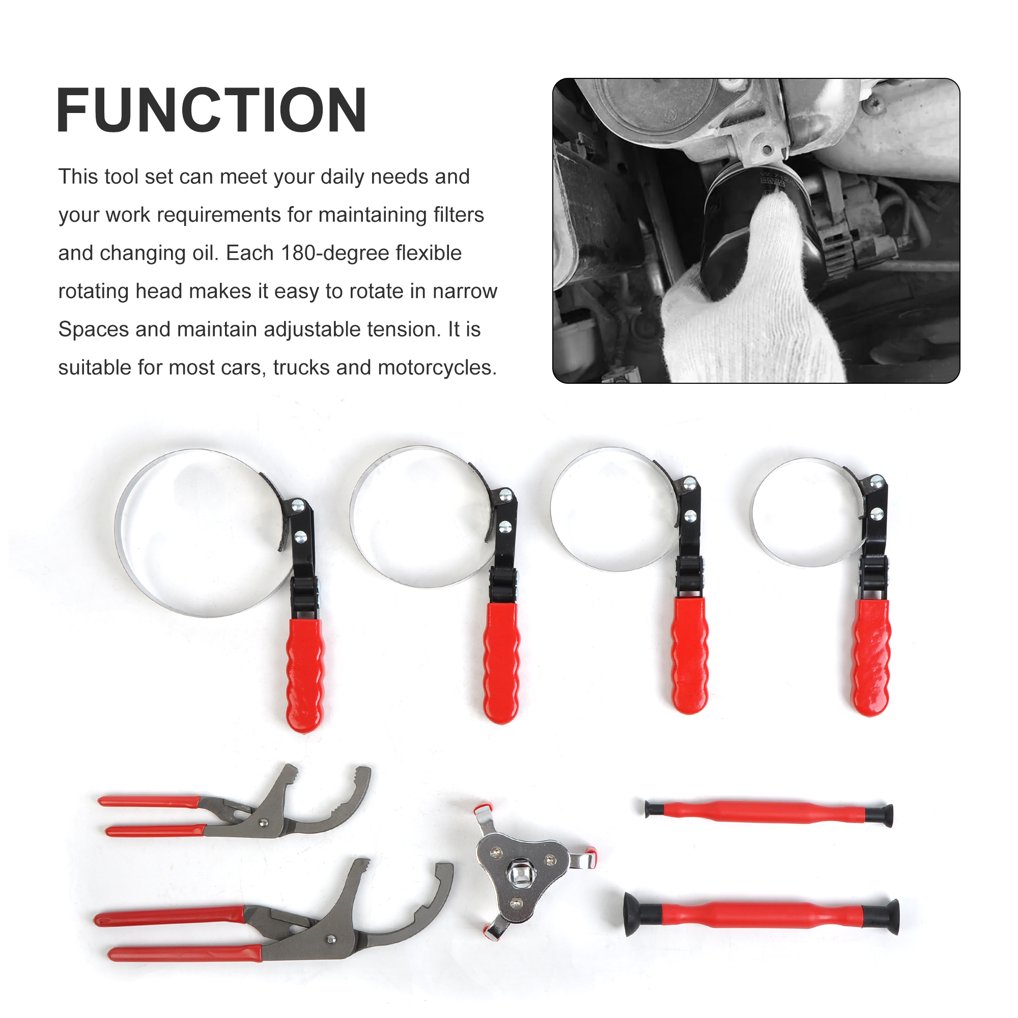 9PSC Ultimate Oil Filter Wrench Set - Professional Oil Filter Removal Tool