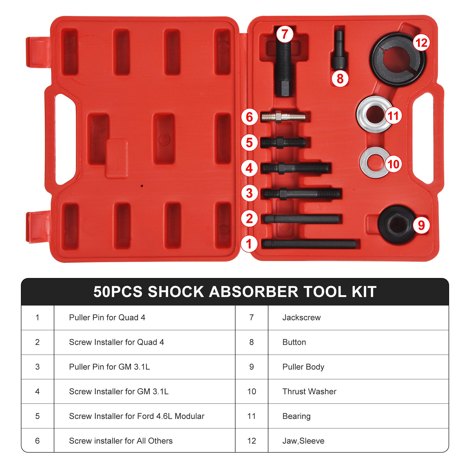12PCS Pulley Puller and Installer Set