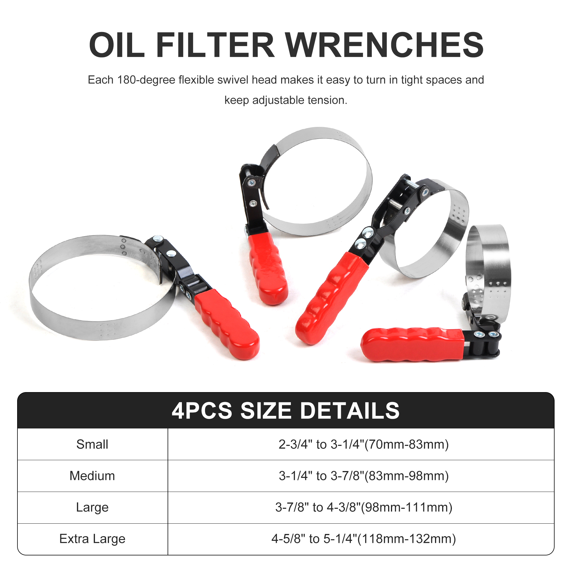9PSC Ultimate Oil Filter Wrench Set - Professional Oil Filter Removal Tool