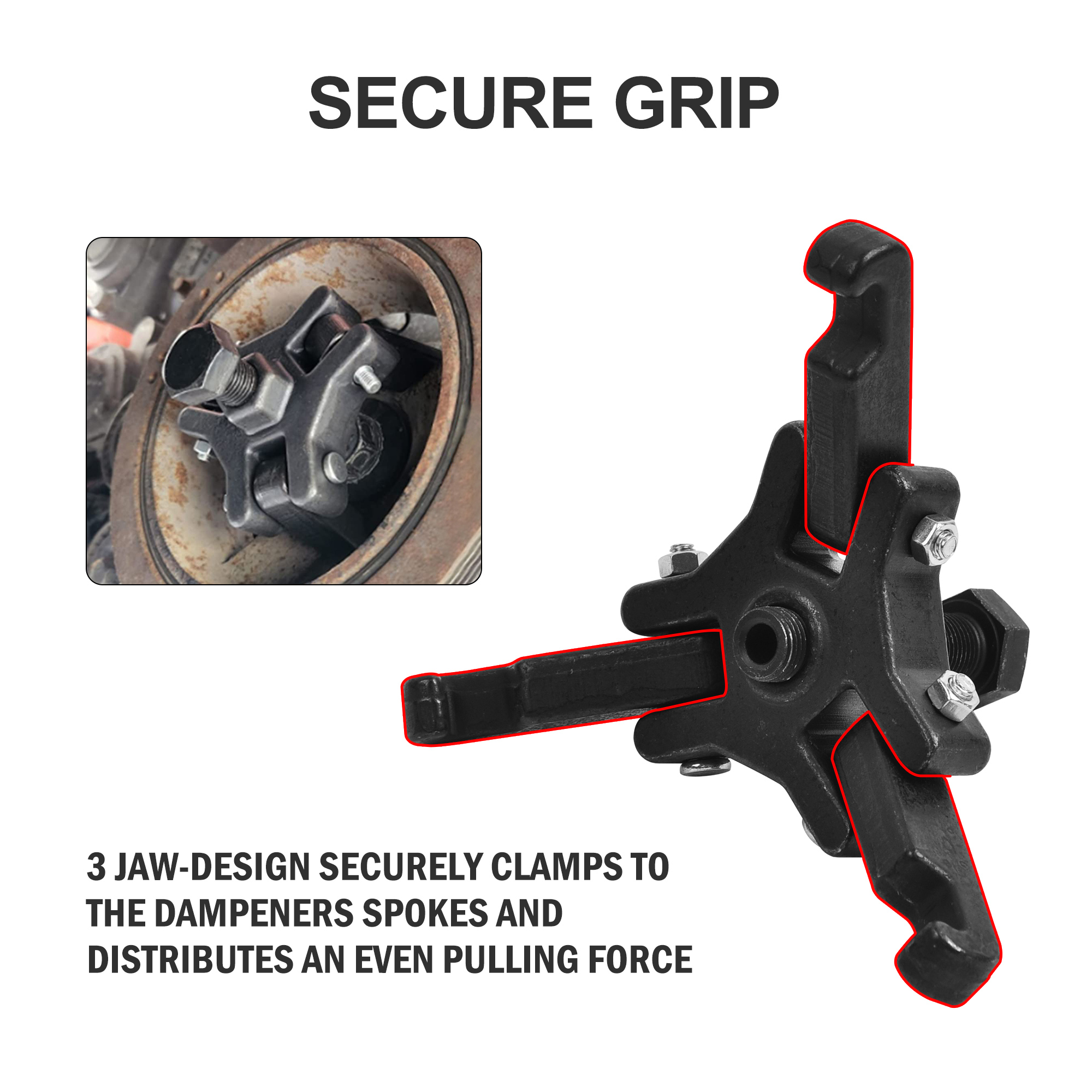 4PCS Professional Harmonic Balancer Puller Kit