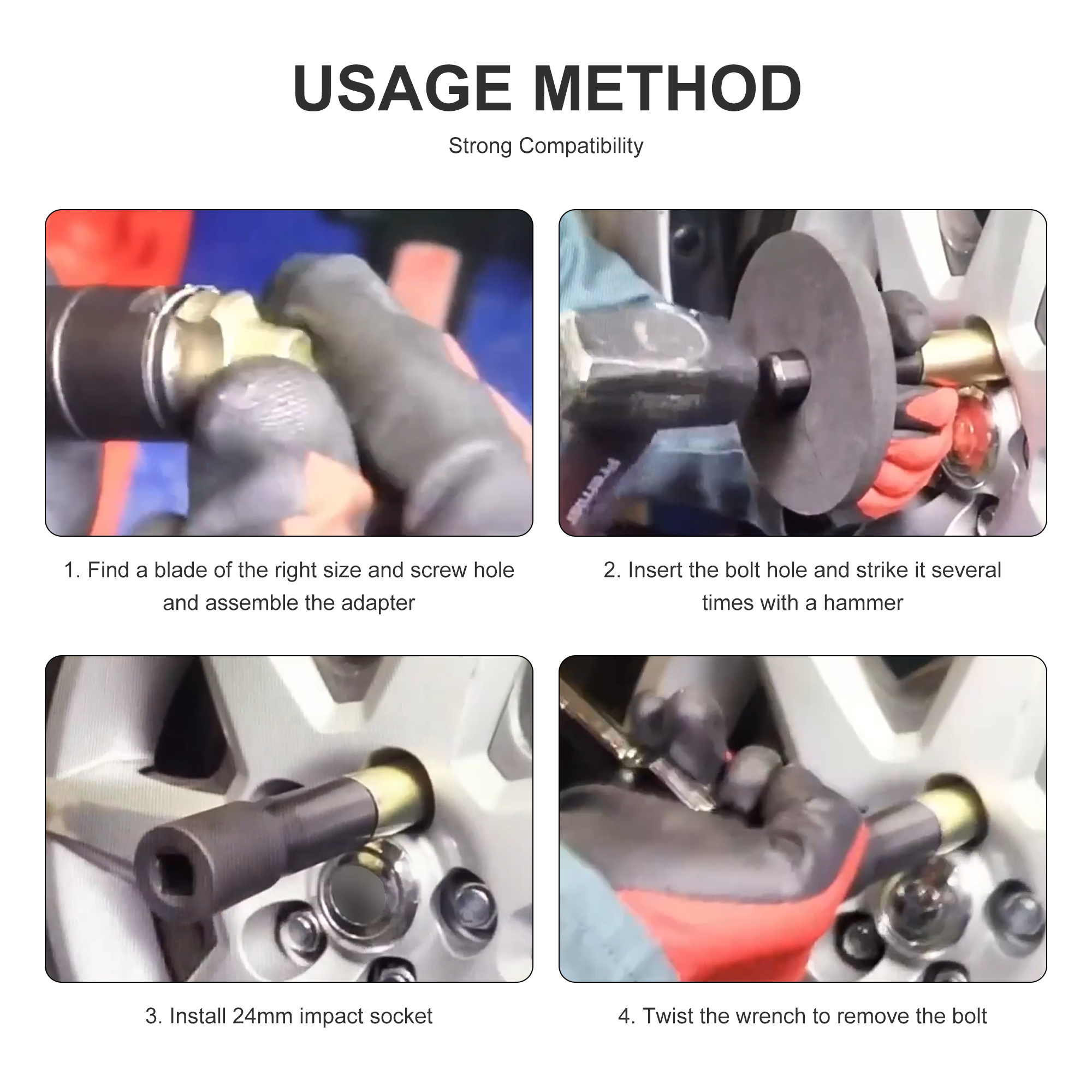 10PCS Wheel Nut Removal Set