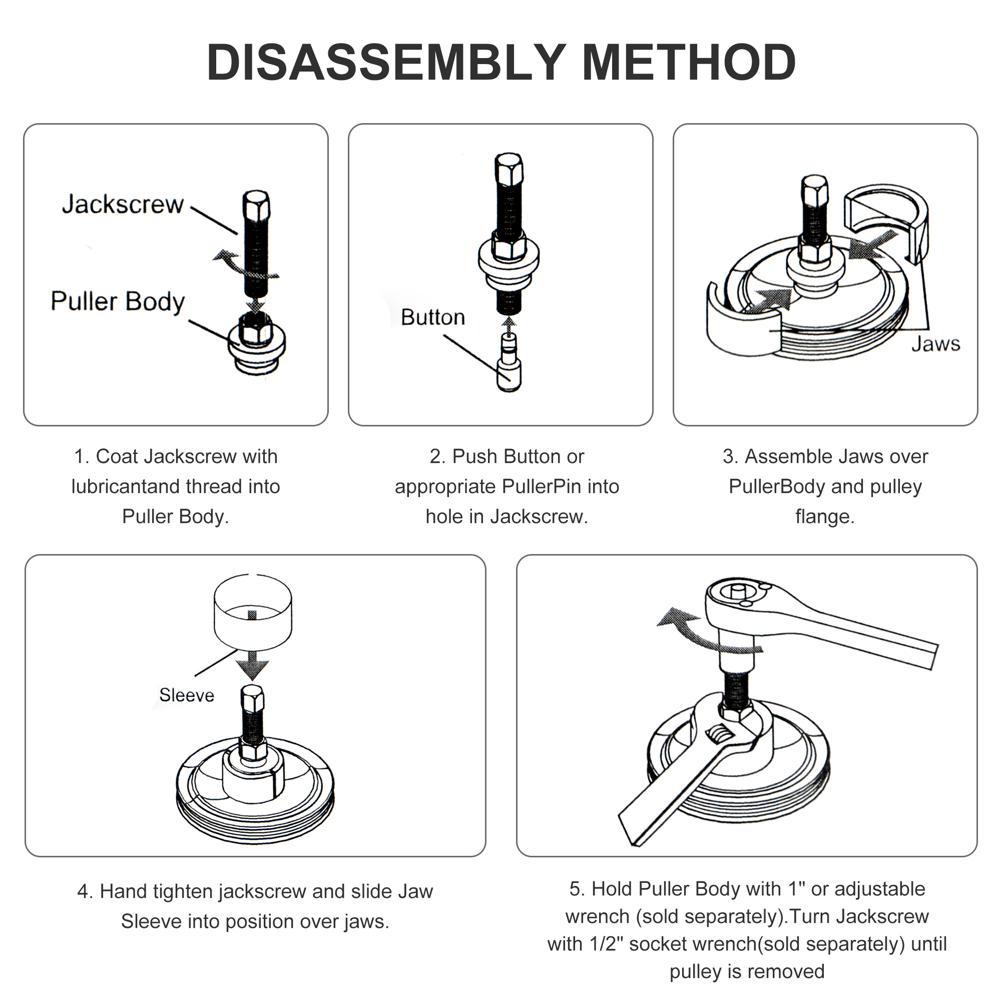 12PCS Pulley Puller and Installer Set