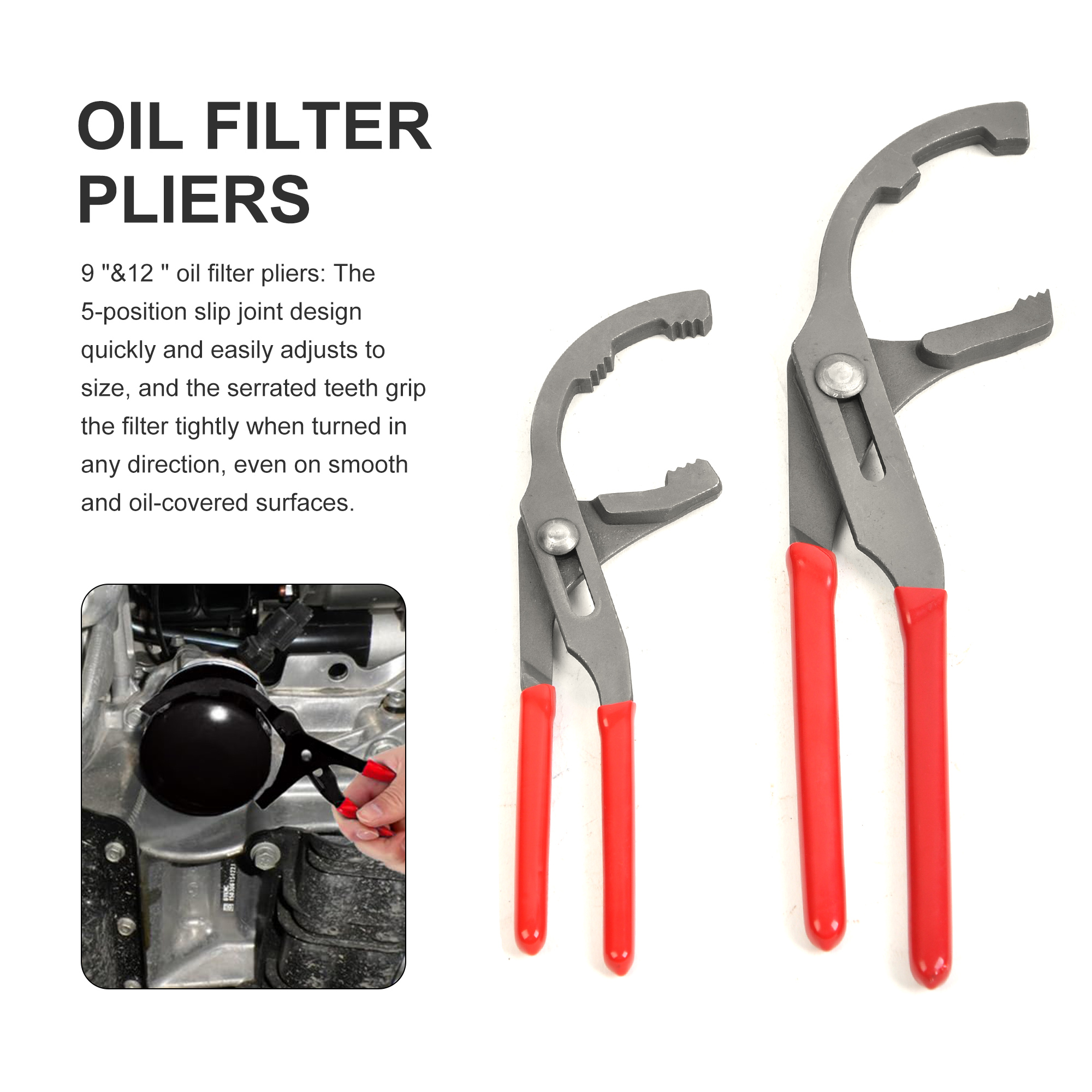 9PSC Ultimate Oil Filter Wrench Set - Professional Oil Filter Removal Tool
