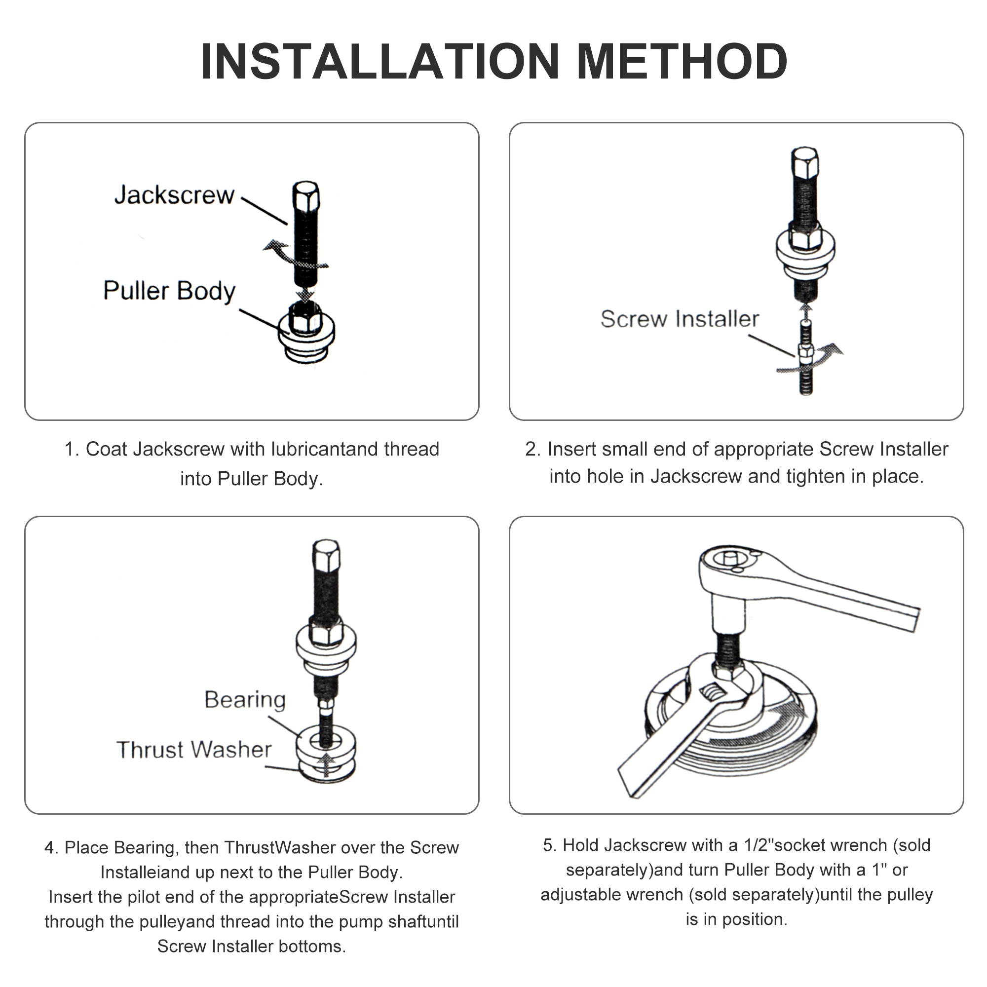 12PCS Pulley Puller and Installer Set