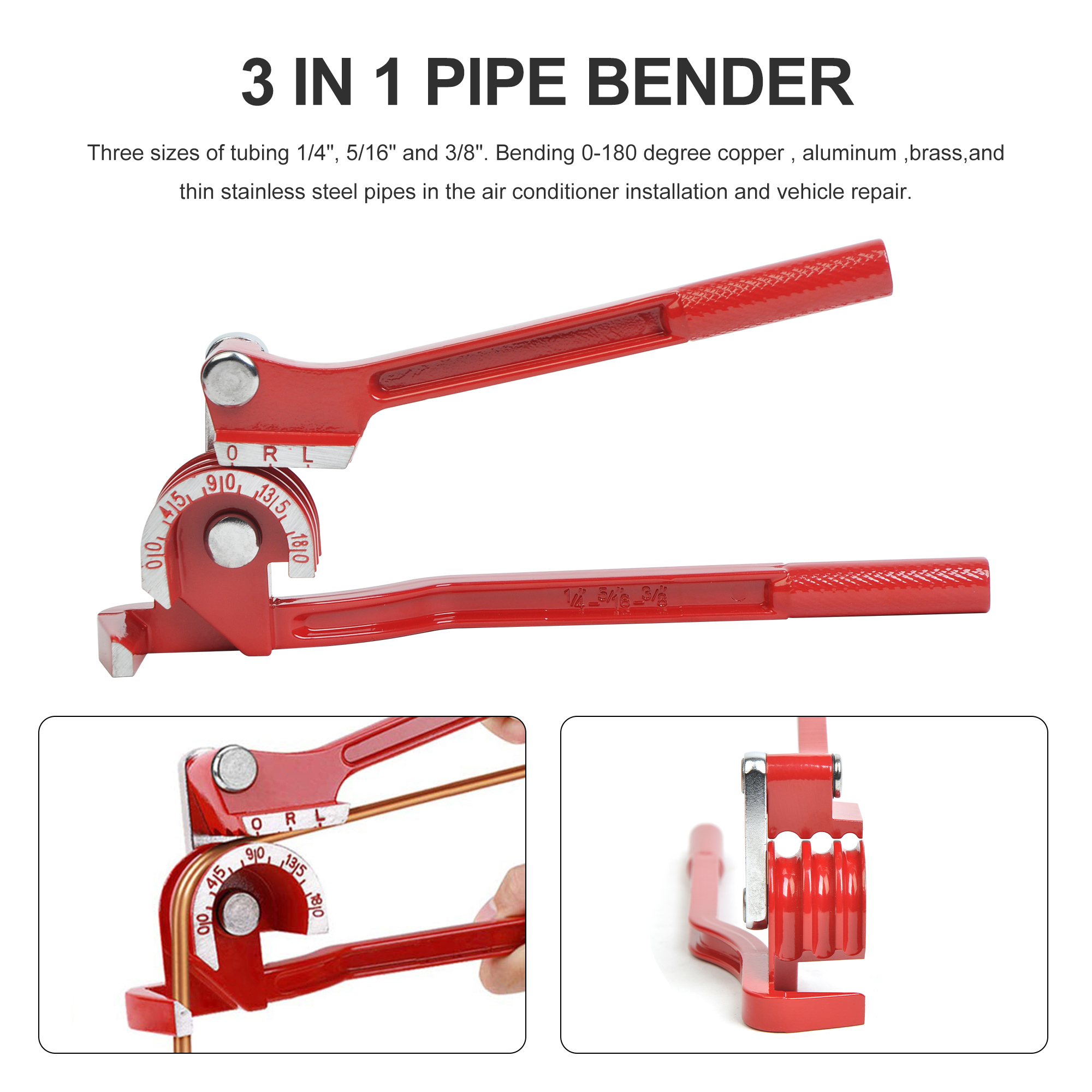 10PCS Double Pipe Flaring Tool Set+ 3-in-1 Tube Bender