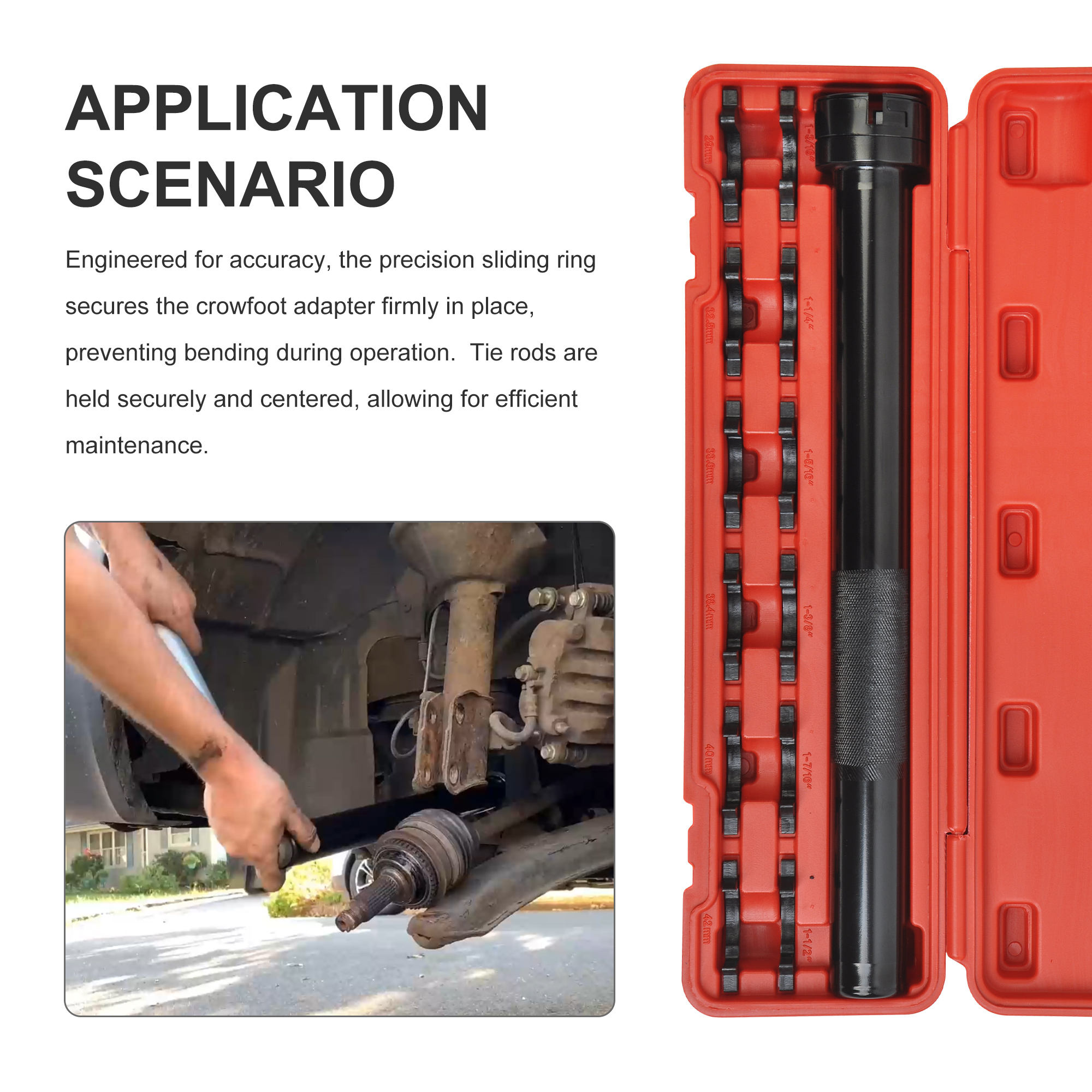 13PCS Inner Tie Rod Installer/Remover Tool Set