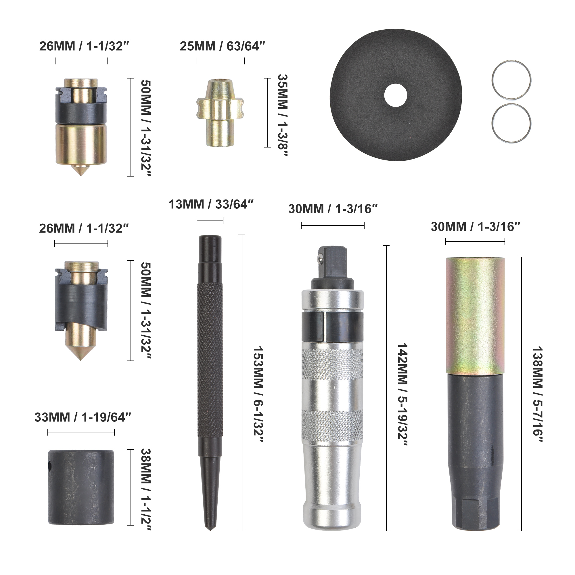 10PCS Wheel Nut Removal Set