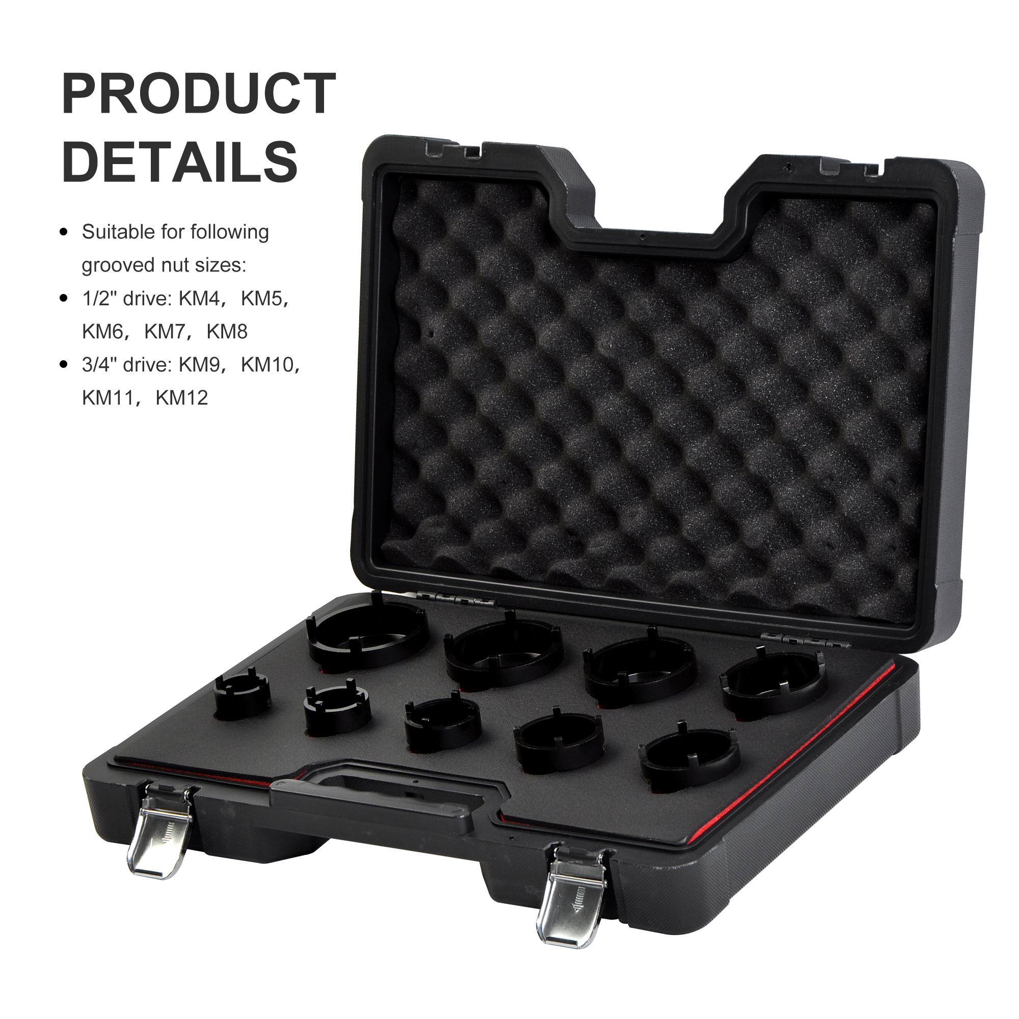 9pcs Groove Nut Socket Set