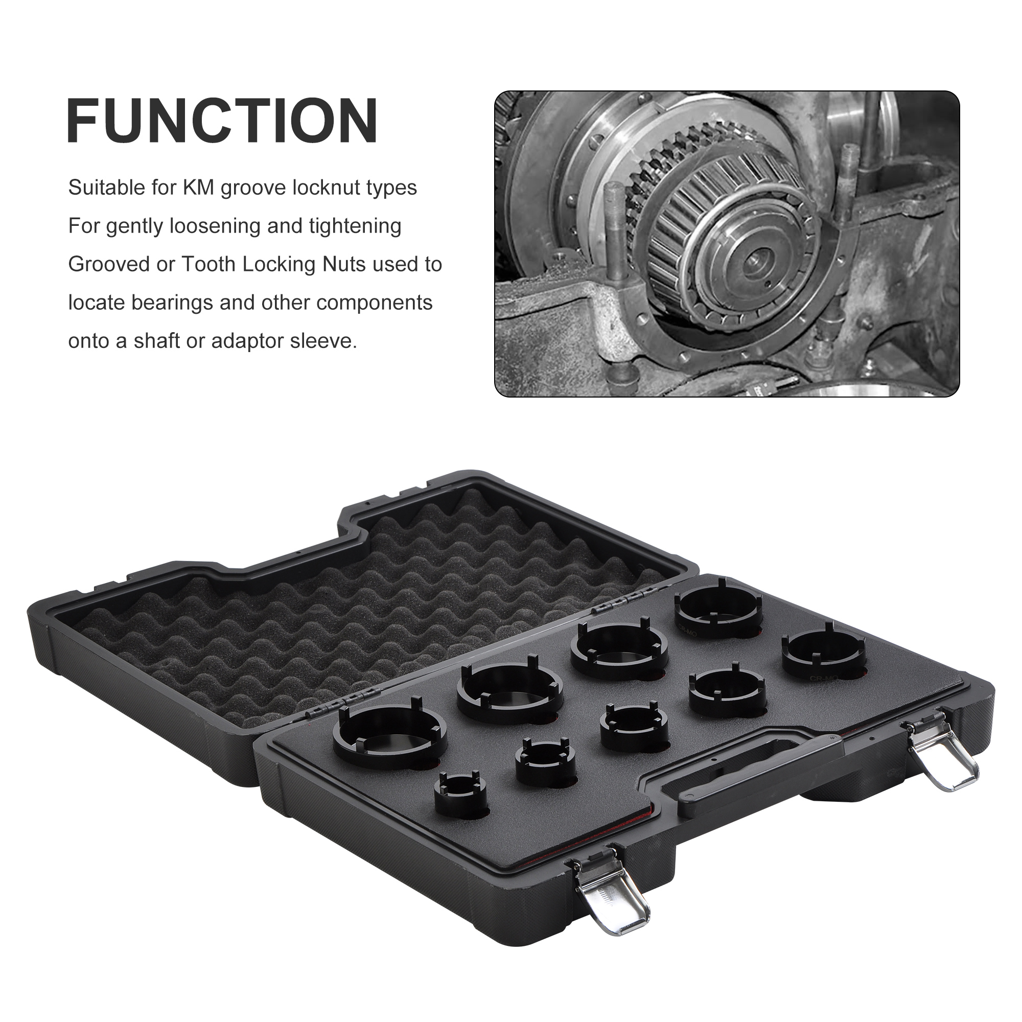 9pcs Groove Nut Socket Set