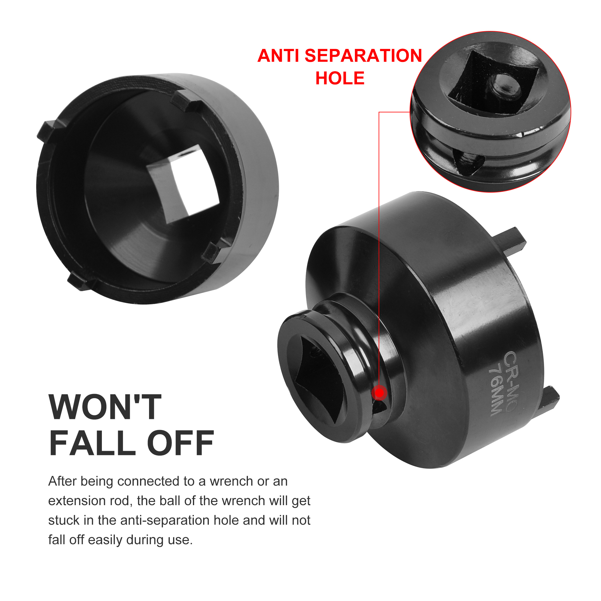 9pcs Groove Nut Socket Set