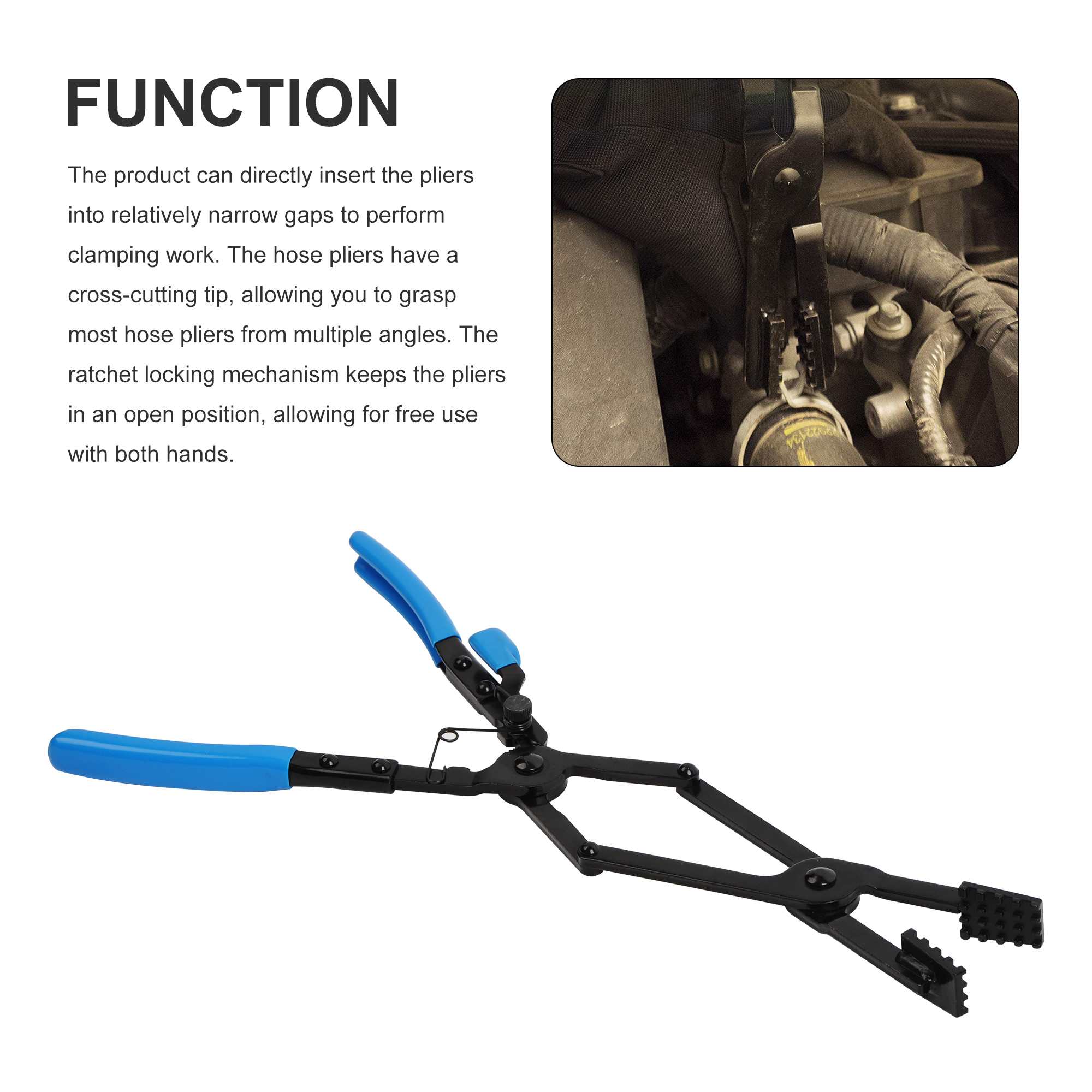 35°加长柄软管夹钳