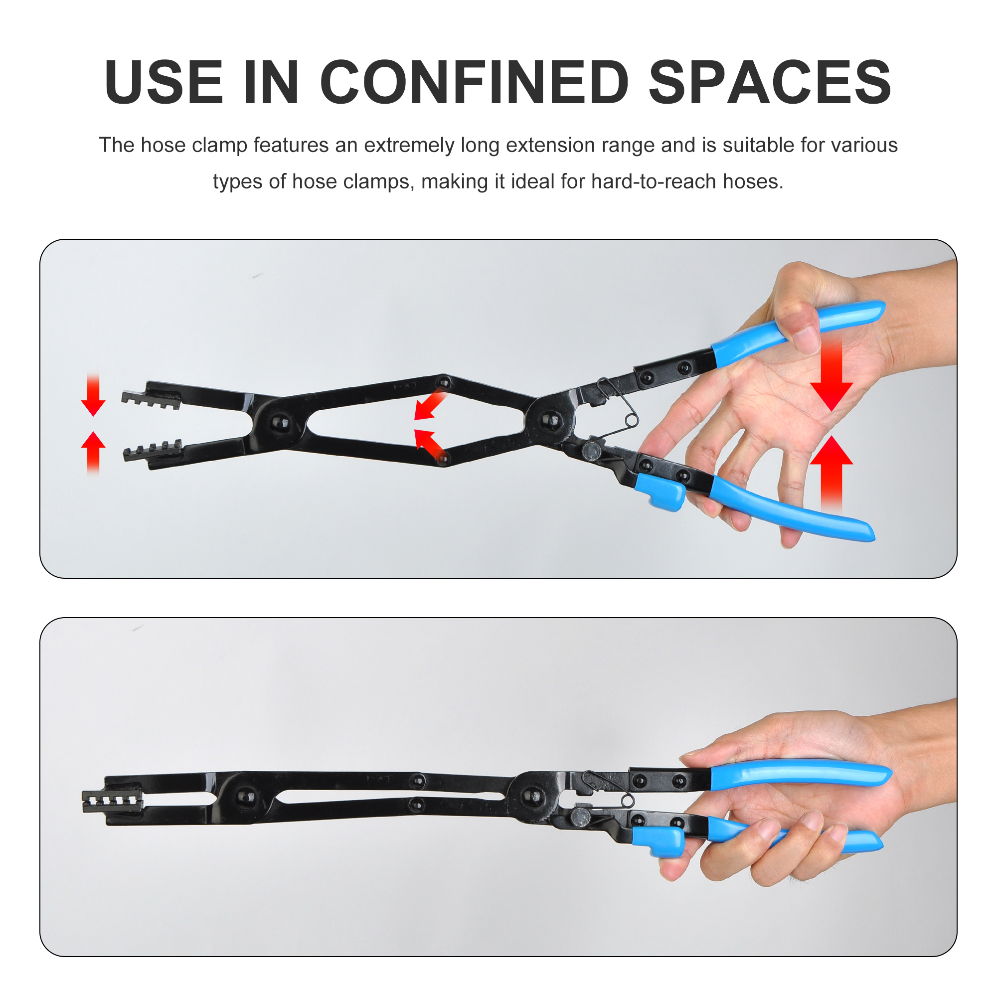 35°加长柄软管夹钳