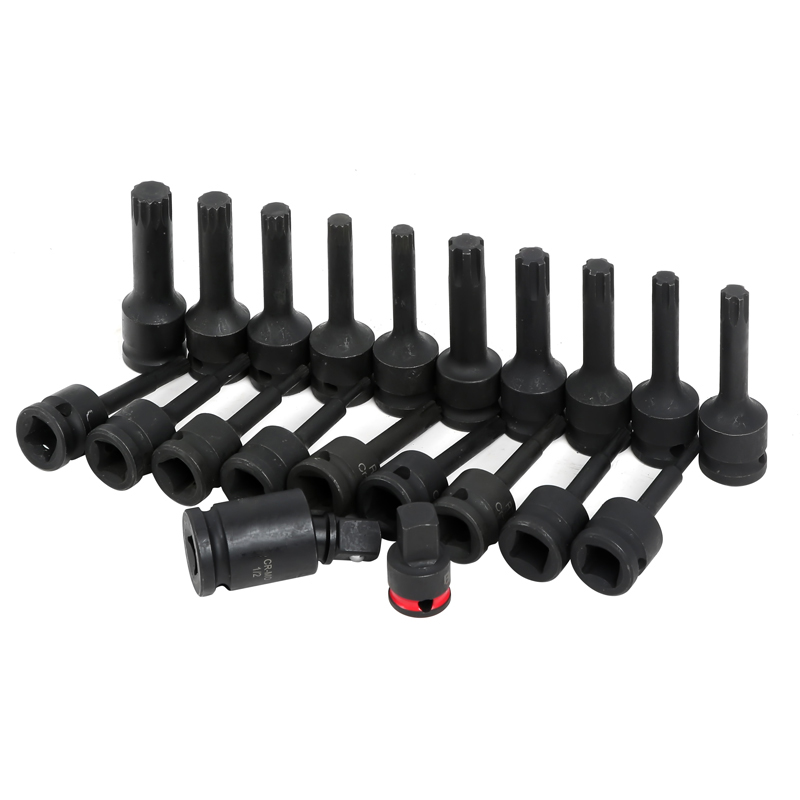 Impact Bit Socket Set with Tool Tray 1/2" sq Drive 21pcs