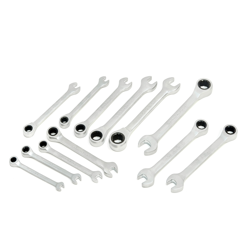 12 Piece Ratcheting Combination Spanner Set