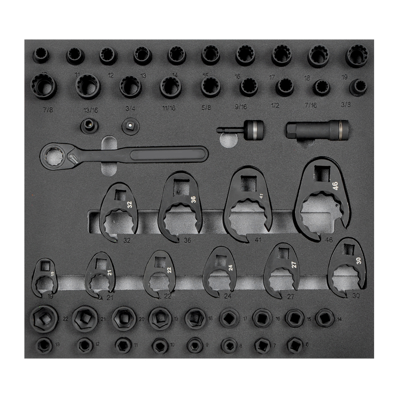 51PCS Socket/Crows Foot Spanner Set