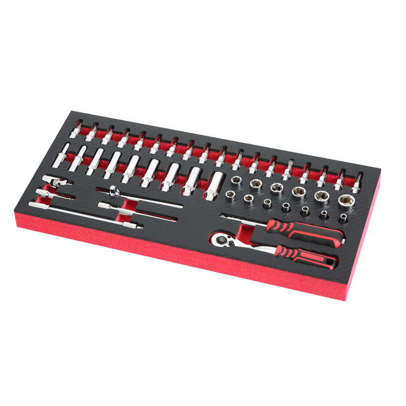 Socket Set with Tool Tray 1/4" Sq Drive 46pc