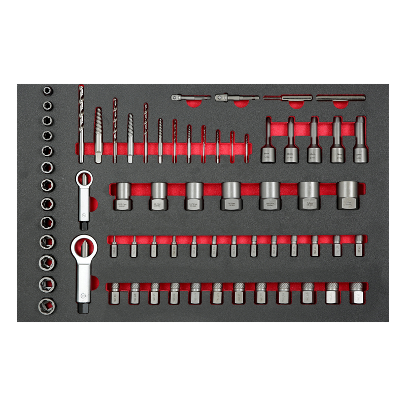68PC Screw Extractor and Drill Bit Set