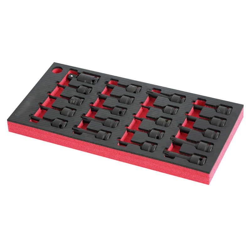 Impact Bit Socket Set with Tool Tray 1/2" sq Drive 21pcs