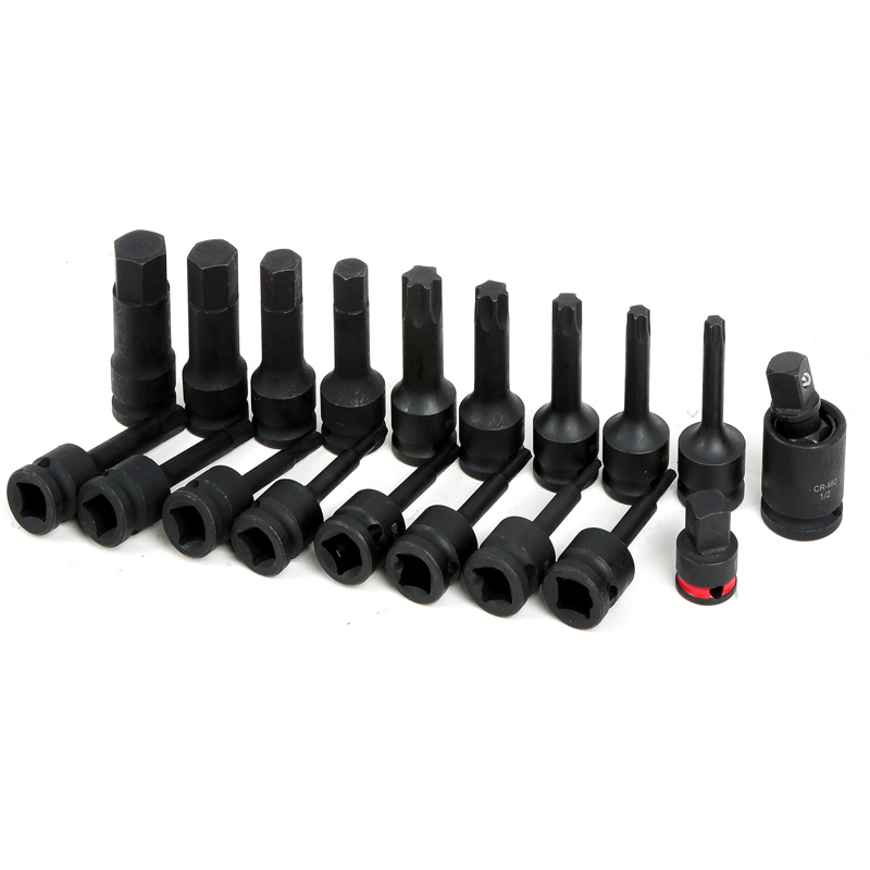 Impact Bit Socket Set with Tool Tray 1/2"sq Drive 20pcs