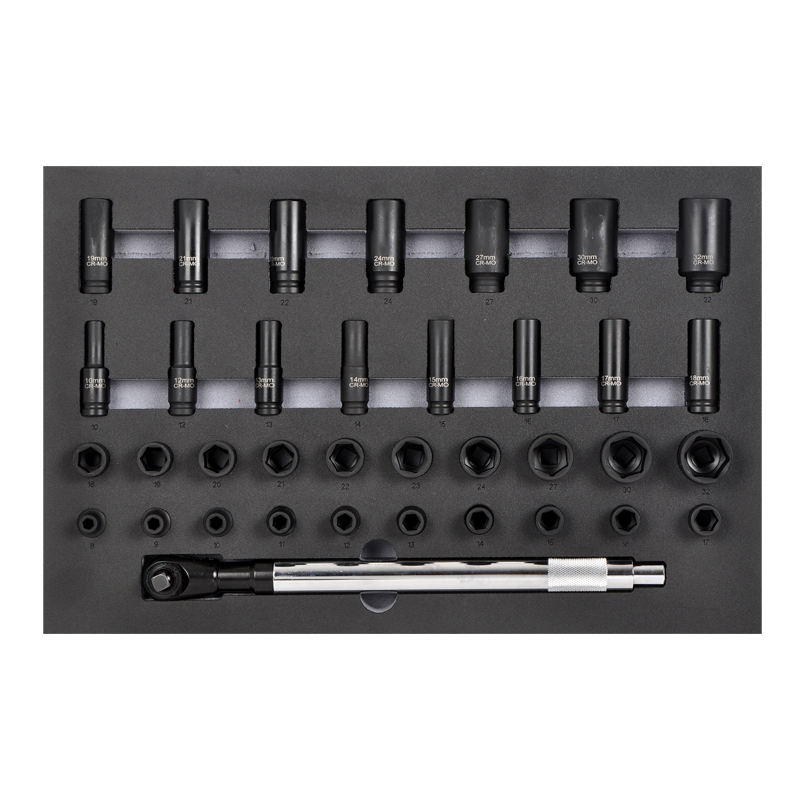 36PC 1/2" Drive Master Impact Socket Set