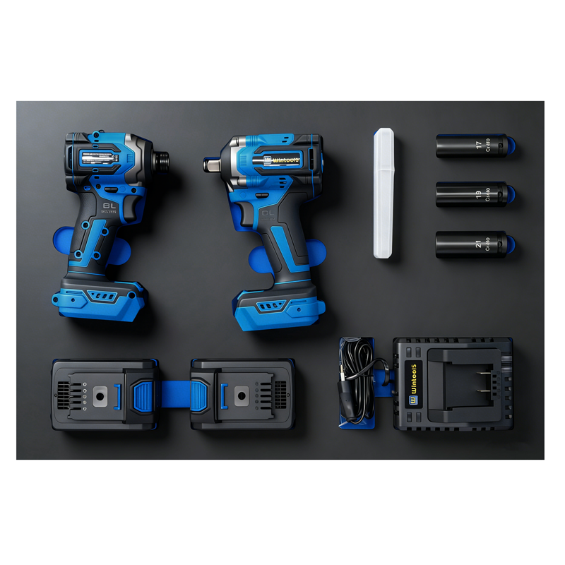 20V Brushless Power Tool EVA Set (Brushless Impact Screwdriver + Impact Wrench)