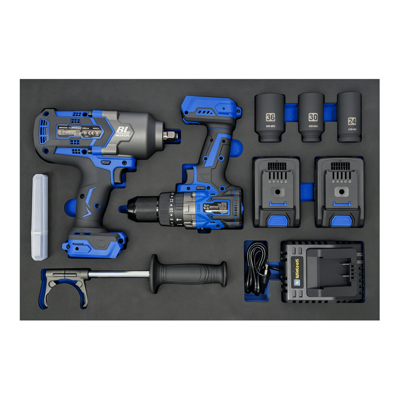 20V Brushless Power Tool EVA Set ( Impact Wrench +  Impact Drill)
