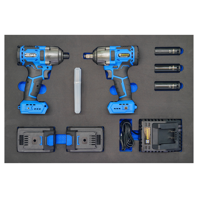 20V Brushless Power Tool EVA Set (Brushless Impact Screwdriver + Impact Wrench)