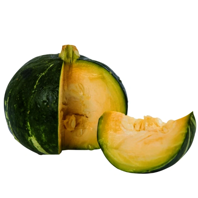Golden Fragrant Chestnut Pumpkin Whole and Cut