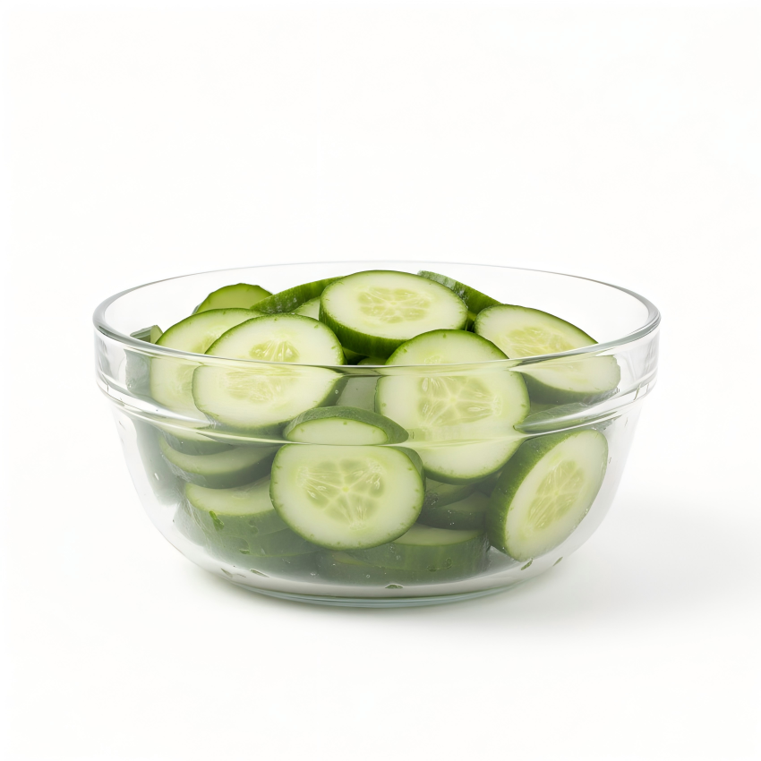 Fresh Cut Cucumber Slices - Ready-to-Use Premium Green Cucumber