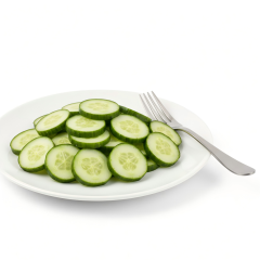 Fresh Cut Cucumber Slices - Ready-to-Use Premium Green Cucumber