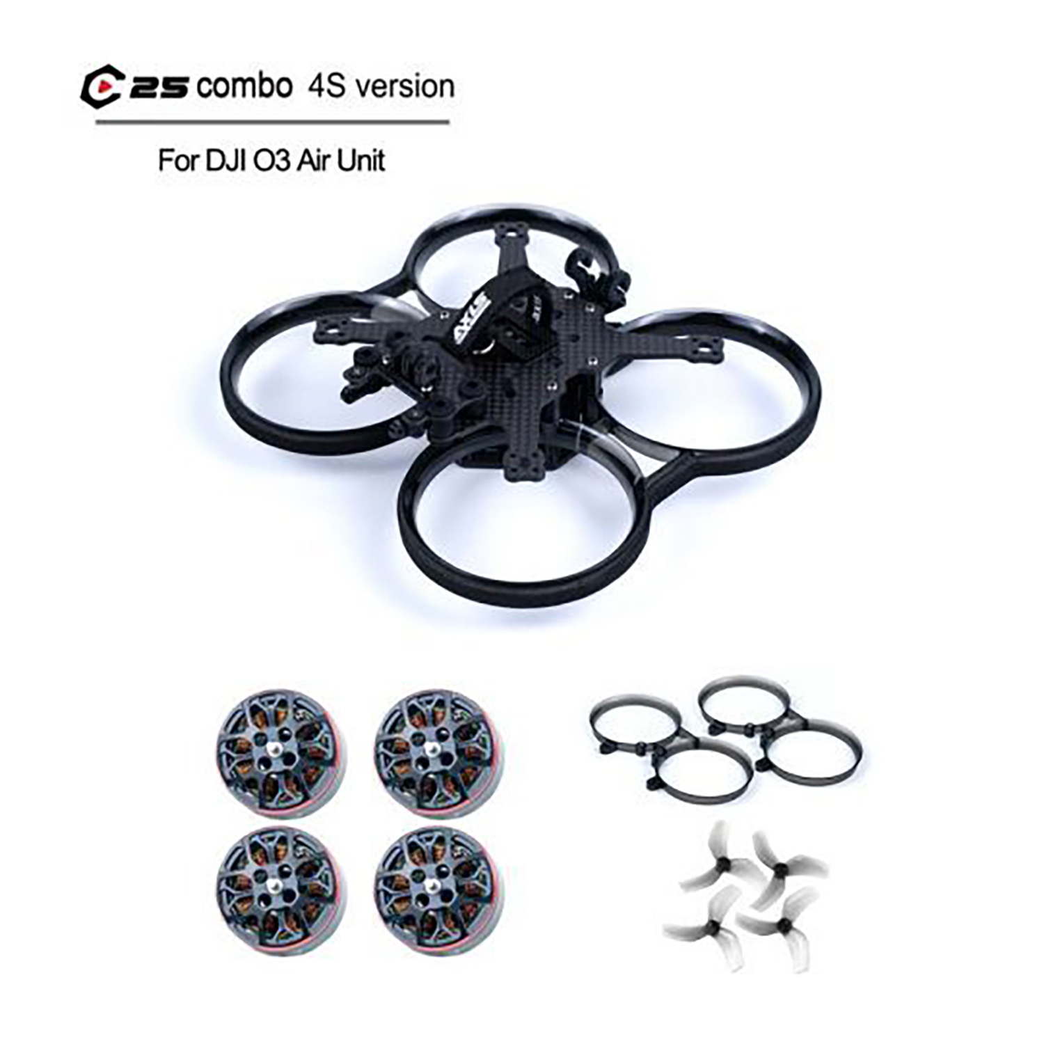 Axisflying cineon C25V2 / 2.5 inch frame kit and C145 4S motors combo - Get free 1 sets props
