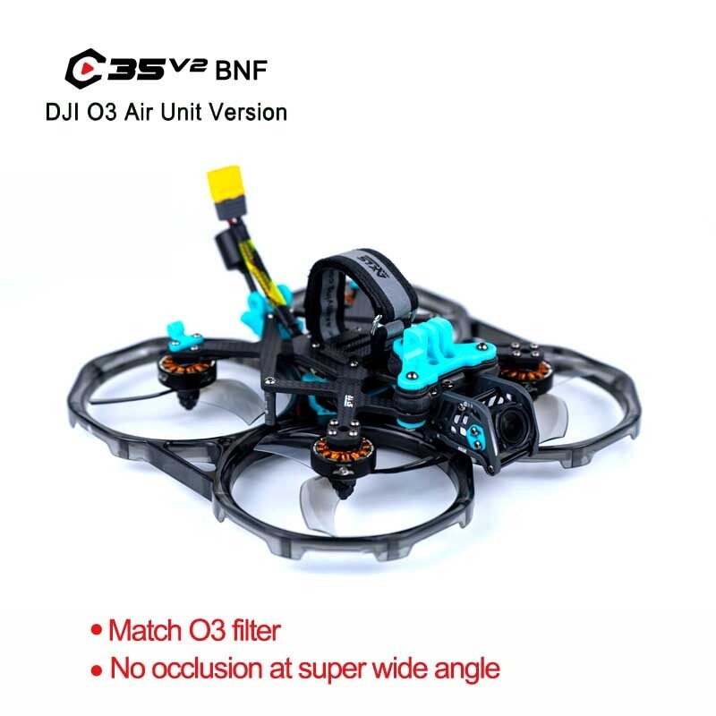 Axisflying cineon C35 V2 3.5inch cinewhoop / cinematic DJI O3 BNF - 4S/6S（Clear Gray）