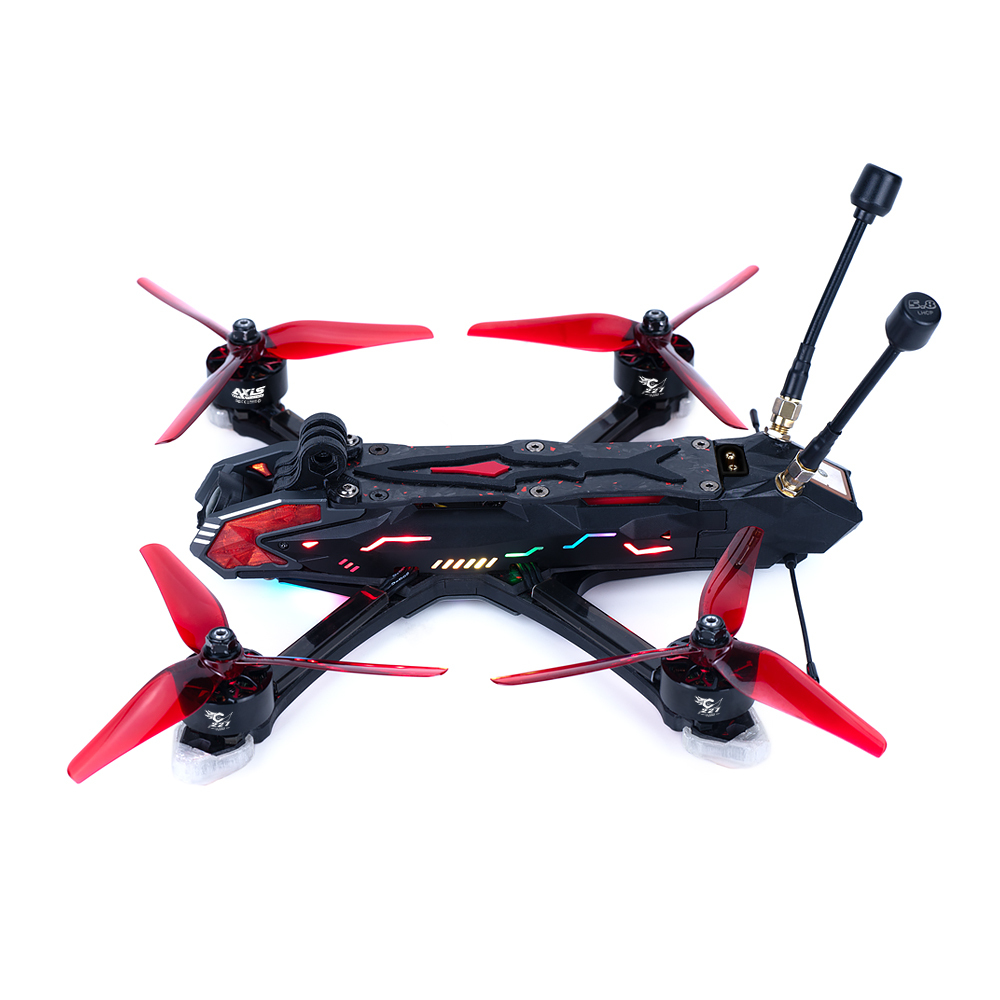 Axisflying MANTA 5 PRO High performance DIY 34 LED Drone 6S DJI O3 VTX with GPS DC /Square X Frame for Cinematic/Freestyle FPV Kits