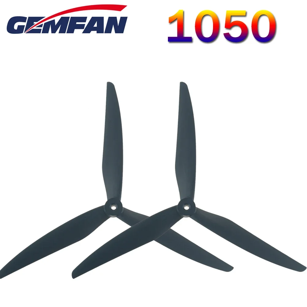 Gemfan 1050 10X5X3 3-Blade (2CW+2CCW) Glass Nylon Fiber Propeller for Multirotor 10" FPV Cinelifter MarcoQuad