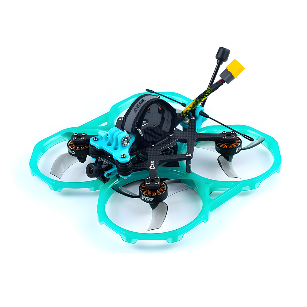 Axisflying cineon C35 3.5inch cinewhoop / cinematic drone - 6S Analog BNF （Clear Blue-Green）