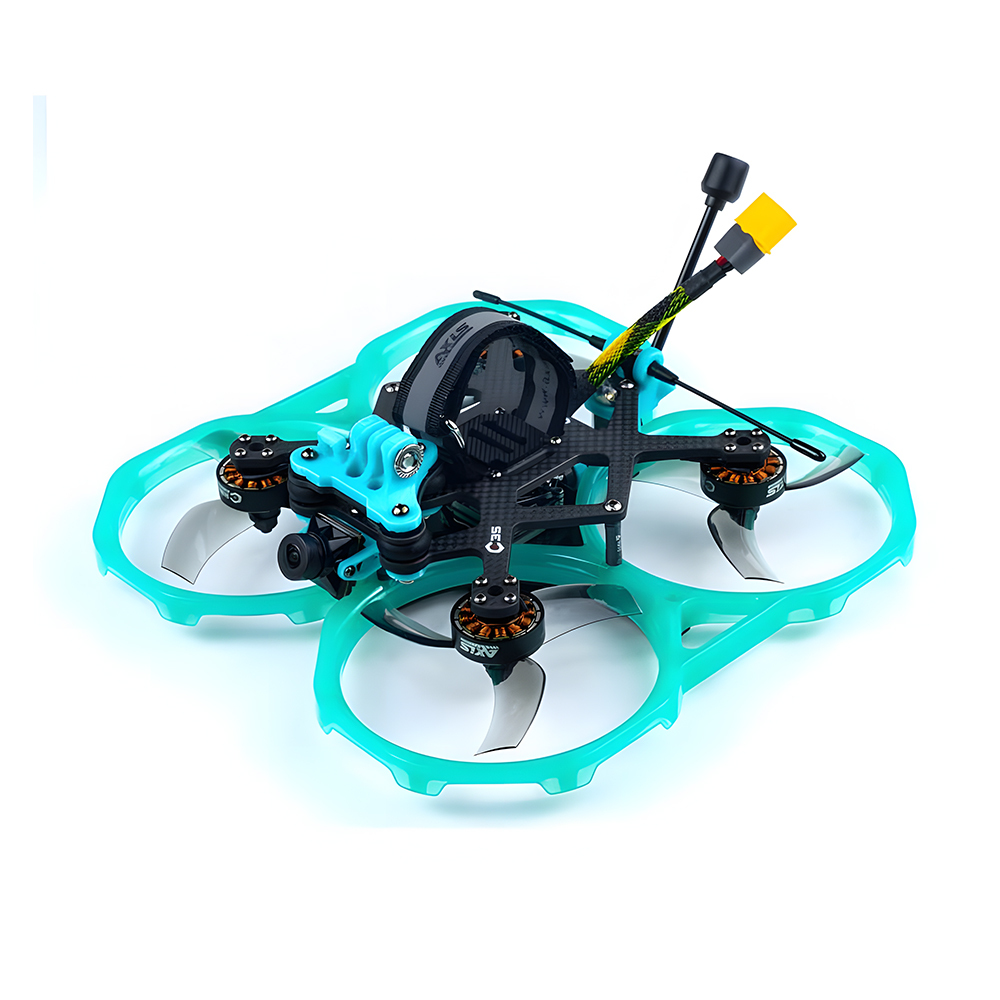 Axisflying cineon C35 3.5inch cinewhoop / cinematic drone - PNP 6S BNF （Clear Blue-Green）