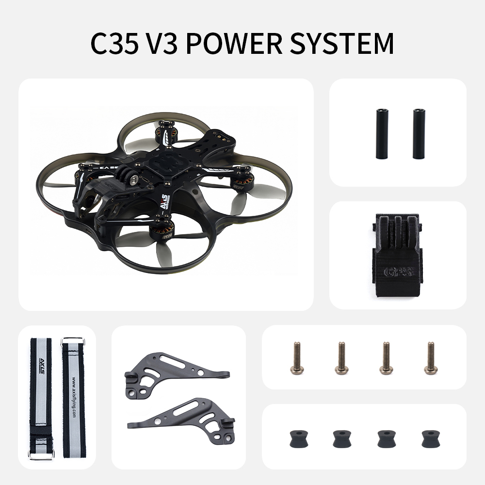 Axisflying C35 V3 FPV Frame + Stack +Motor + Props kit -DJI O4 Lite