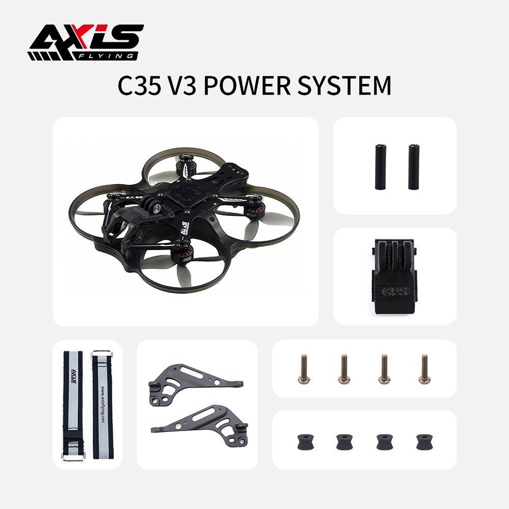 Axisflying C35 V3 FPV Frame + Stack +Motor + Props kit -DJI O4 Lite