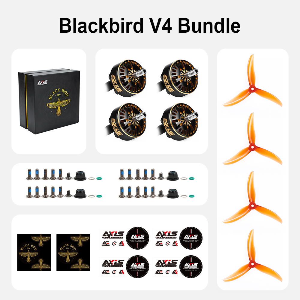 Axisflying co-brand with BlackBird v4 2307 5inch brushless top quality fpv freestyle Sbang motor