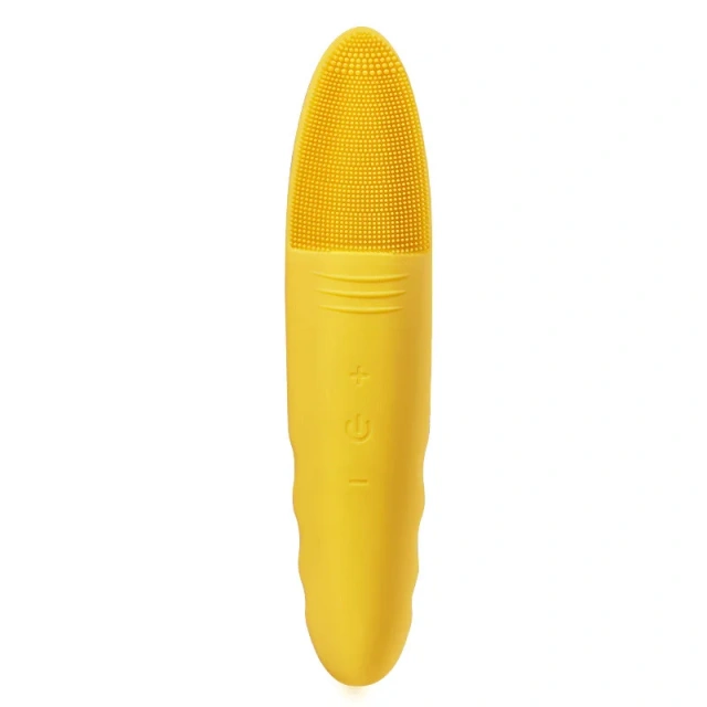 Portable Rechargeable Sonic Electric Face Brush Beauty Exfoliating Deep Clean Silicone Sonic Facial Cleansing Brush