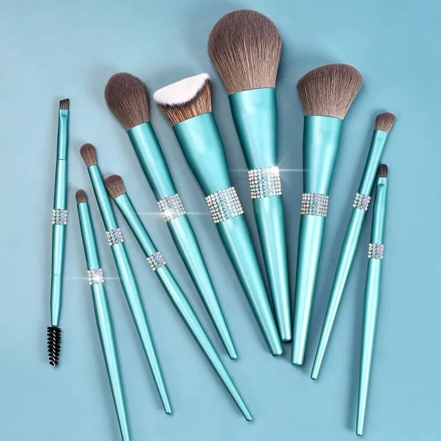 Wholesale Custom 10-Piece Makeup Brush Set Professional Soft Synthetic Hair Private Label Makeup Brush