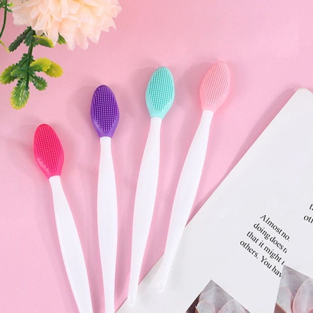 Wholesale FENGFLY Nose Clean Lip Brush Tool Scrub Brush Beauty Skin Care Double-Sided Silicone Brush Blackhead Removal Exfoliati