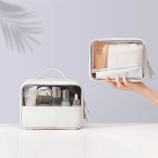 Supplier Custom Logo Cosmetic Case Waterproof Pu Wash Bag Large Capacity Travel Toiletry Storage Bag
